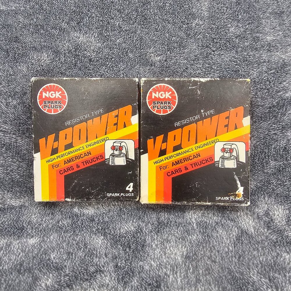 Vintage Dead stock NGK Spark Plugs resistor type V-Power High Performance stock
